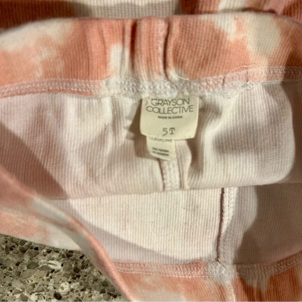 Grayson Collective Girl's Pink Tie-Dye Leggings/Joggers - Size 5T